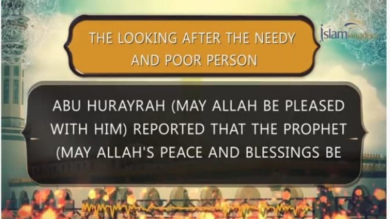 Looking after the needy and poor people